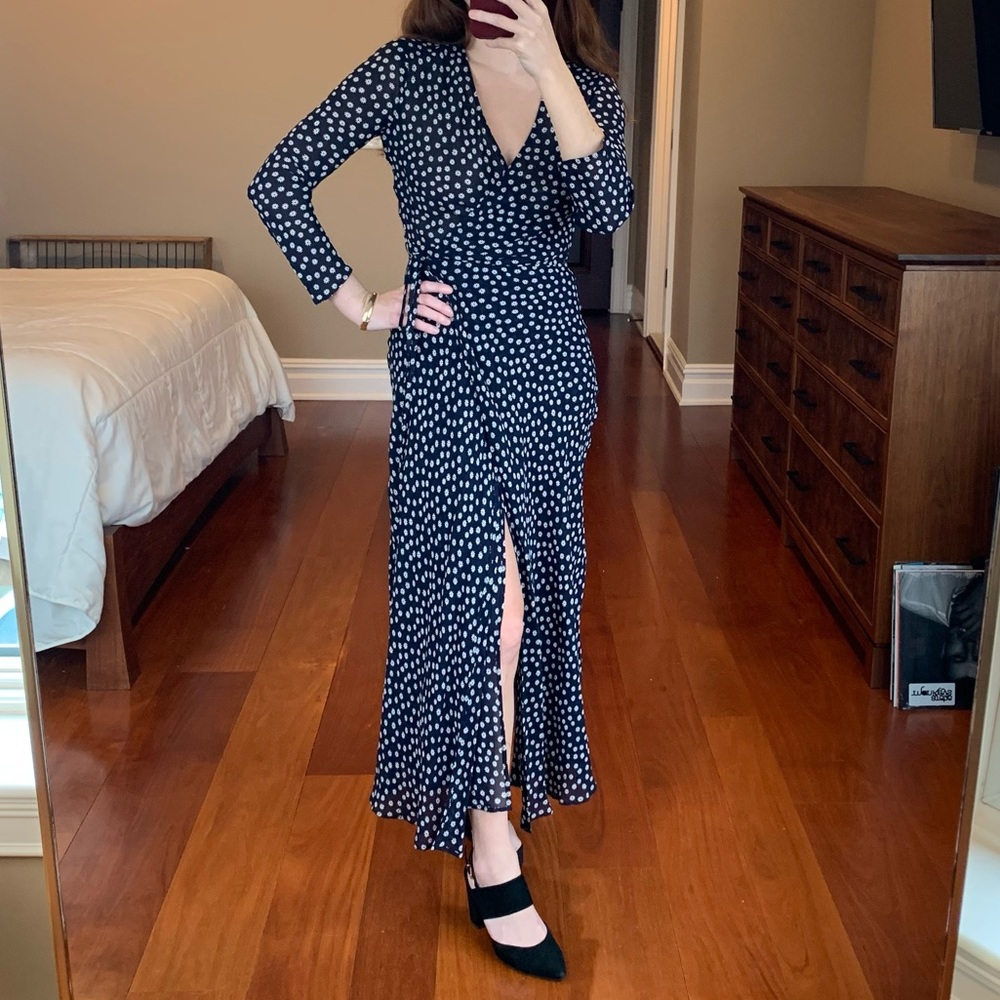 Reformation Floral Print Wrap Maxi Dress ~ SIZE SMALL